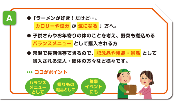 カロリー塩分がきになる人や記念品としても